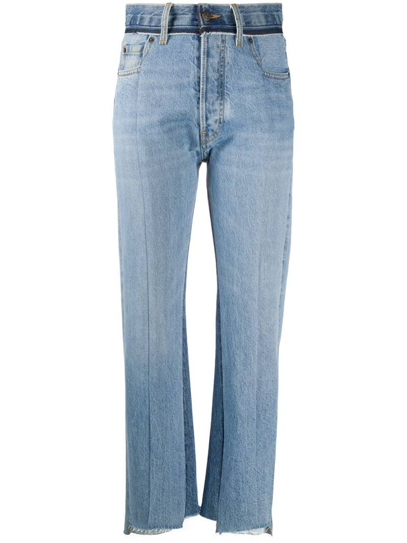 Maison Margiela contrast panel jeans - Blue von Maison Margiela