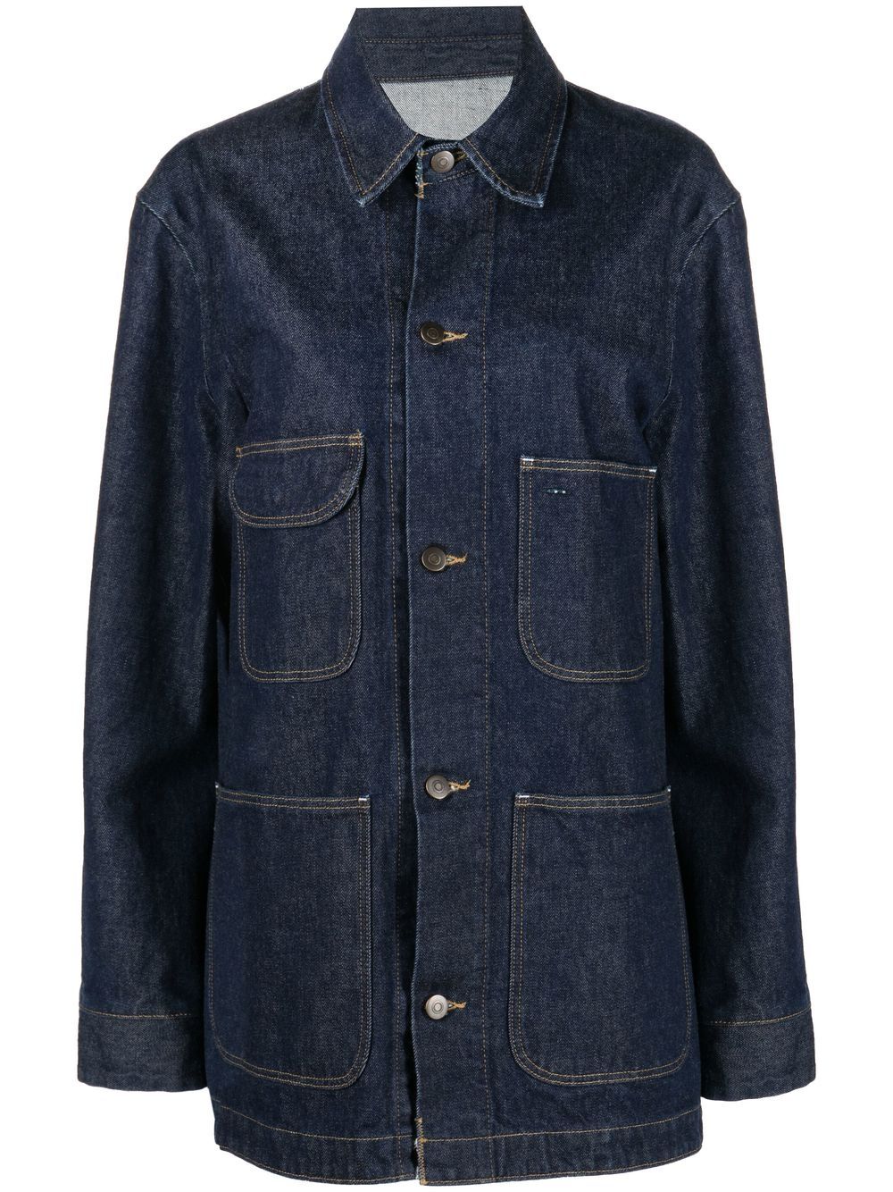 Maison Margiela contrast-stitch denim jacket - Blue von Maison Margiela