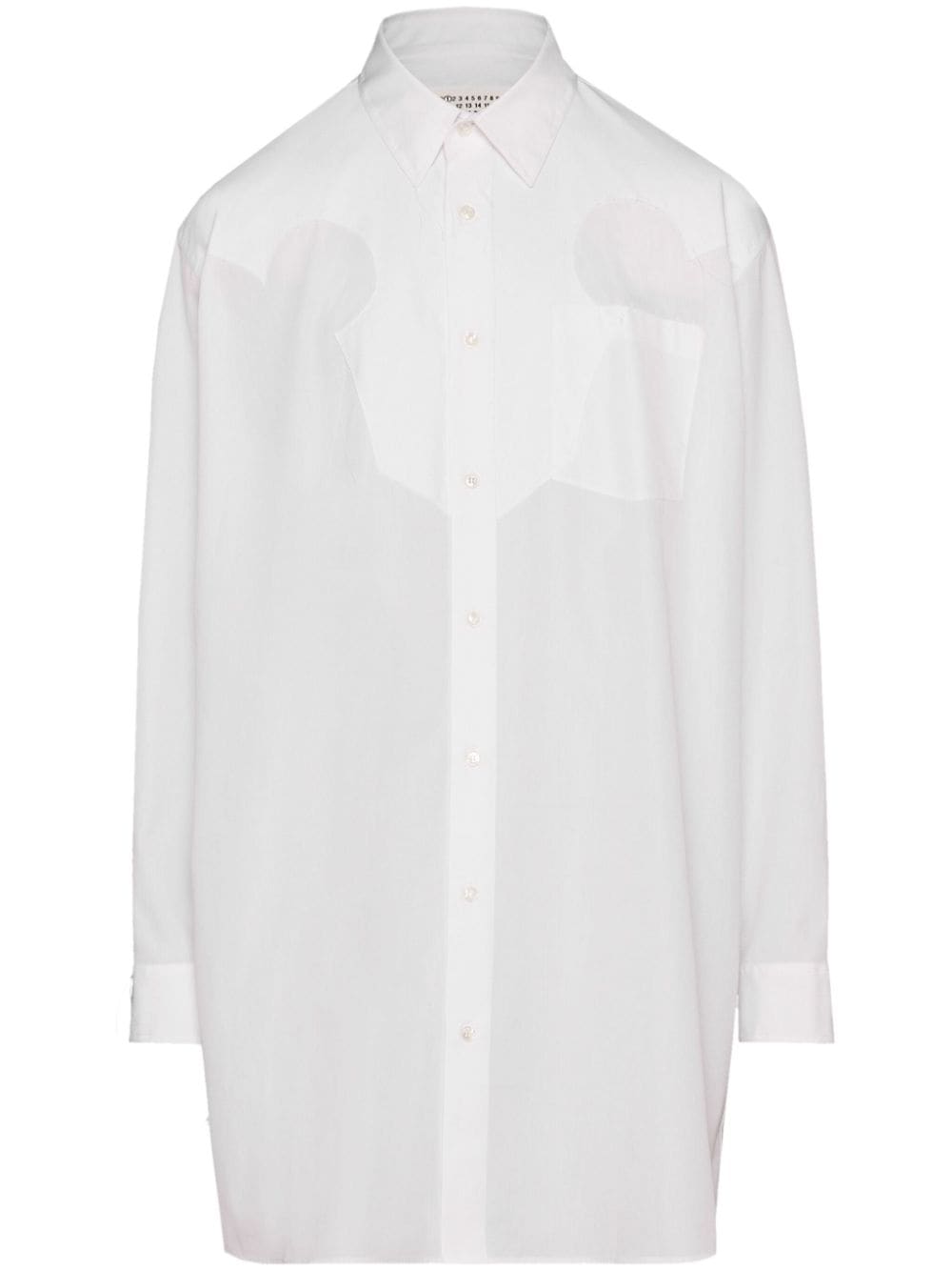 Maison Margiela cotton-poplin mini shirtdress - White von Maison Margiela