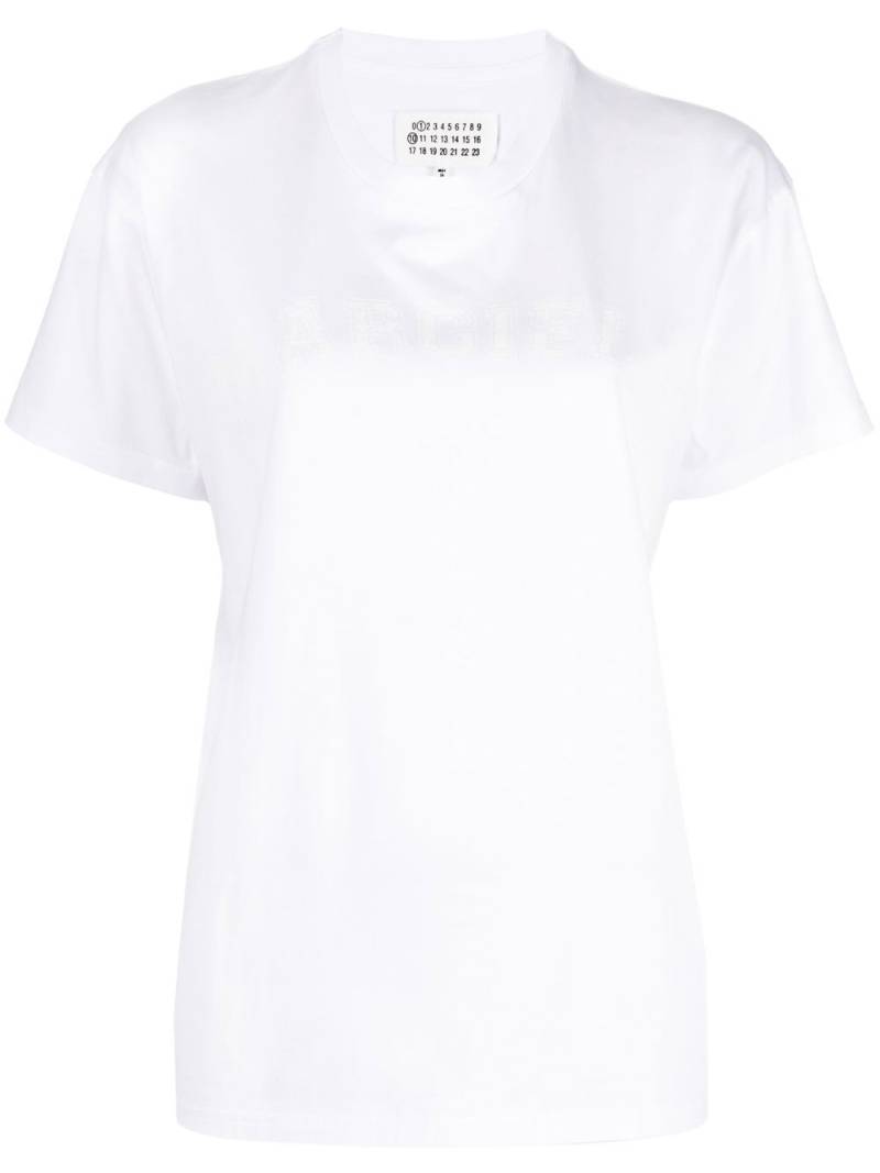 Maison Margiela logo-print jersey T-shirt - White von Maison Margiela