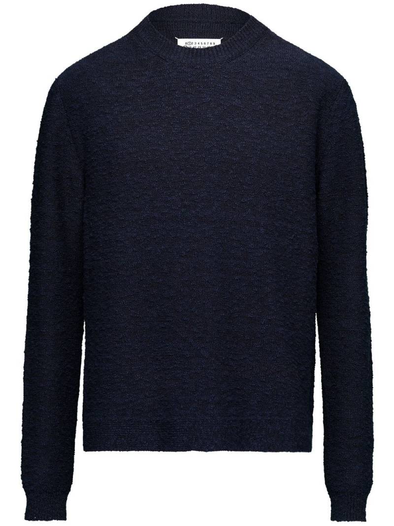 Maison Margiela Nostalgic bouclé-knit jumper - Blue von Maison Margiela