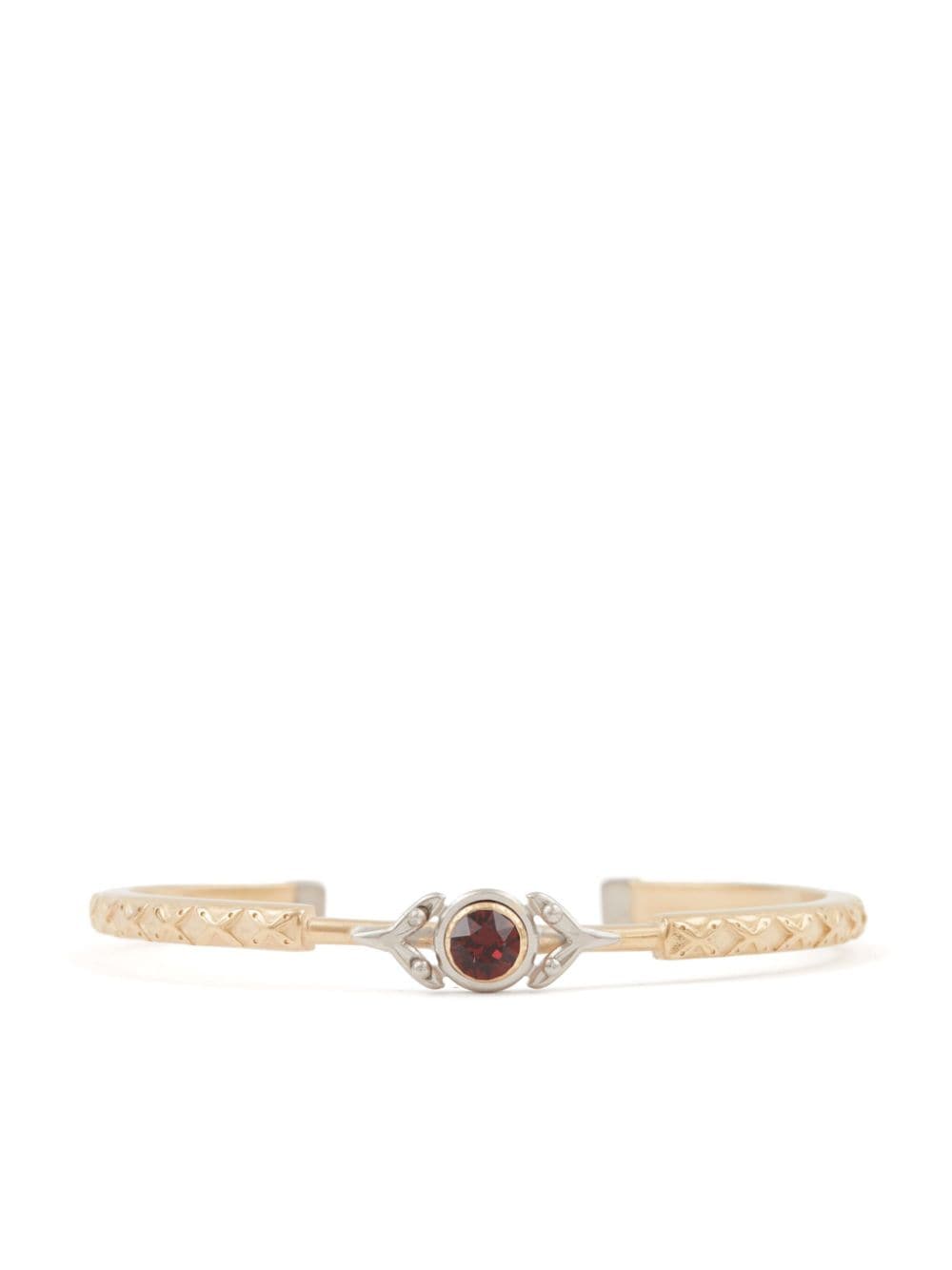 Maison Margiela crystal-embellished engraved bangle - Gold von Maison Margiela