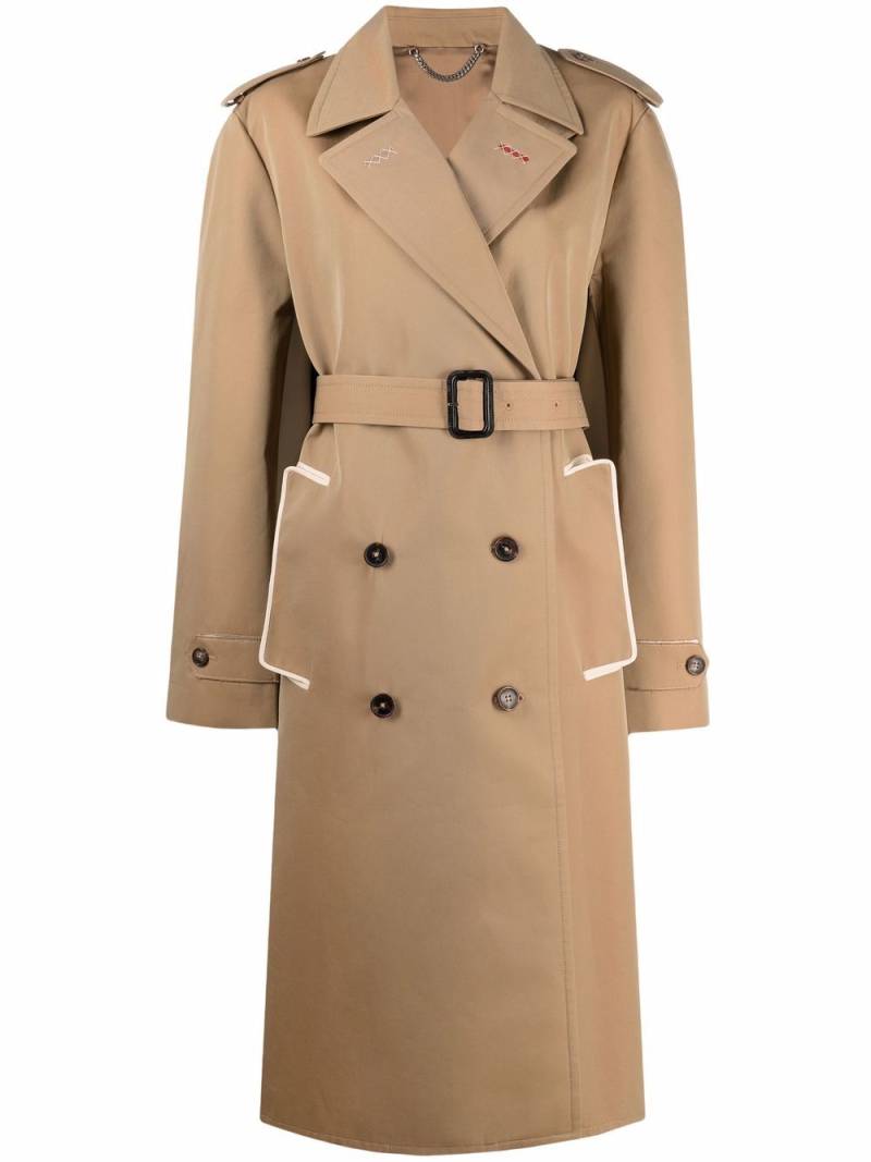 Maison Margiela double-breasted trench coat - Neutrals von Maison Margiela