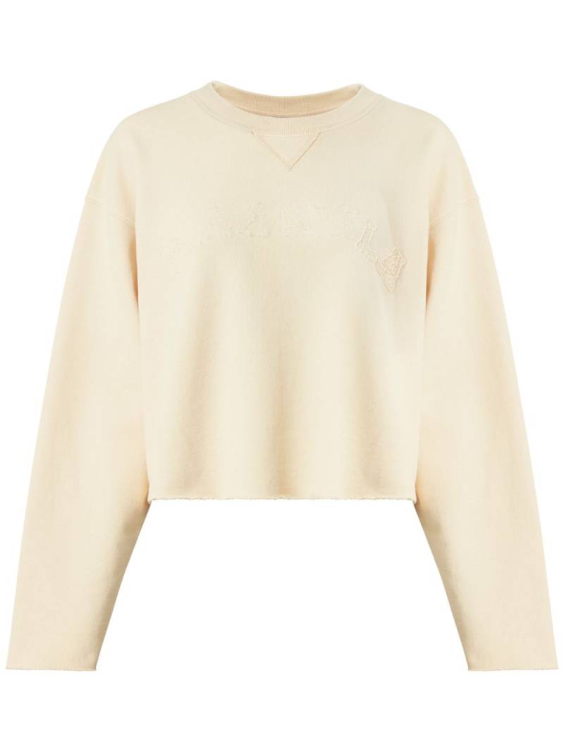 Maison Margiela embroidered crew-neck sweatshirt - Neutrals von Maison Margiela