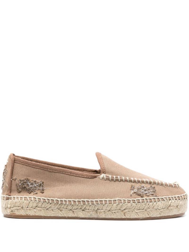 Maison Margiela embroidered canvas espadrilles - Neutrals von Maison Margiela