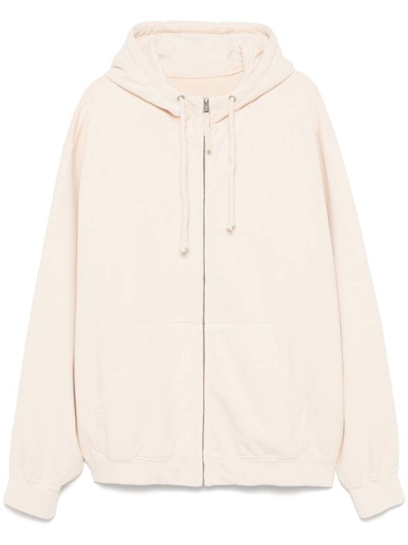 Maison Margiela embroidered logo hoodie - Neutrals von Maison Margiela