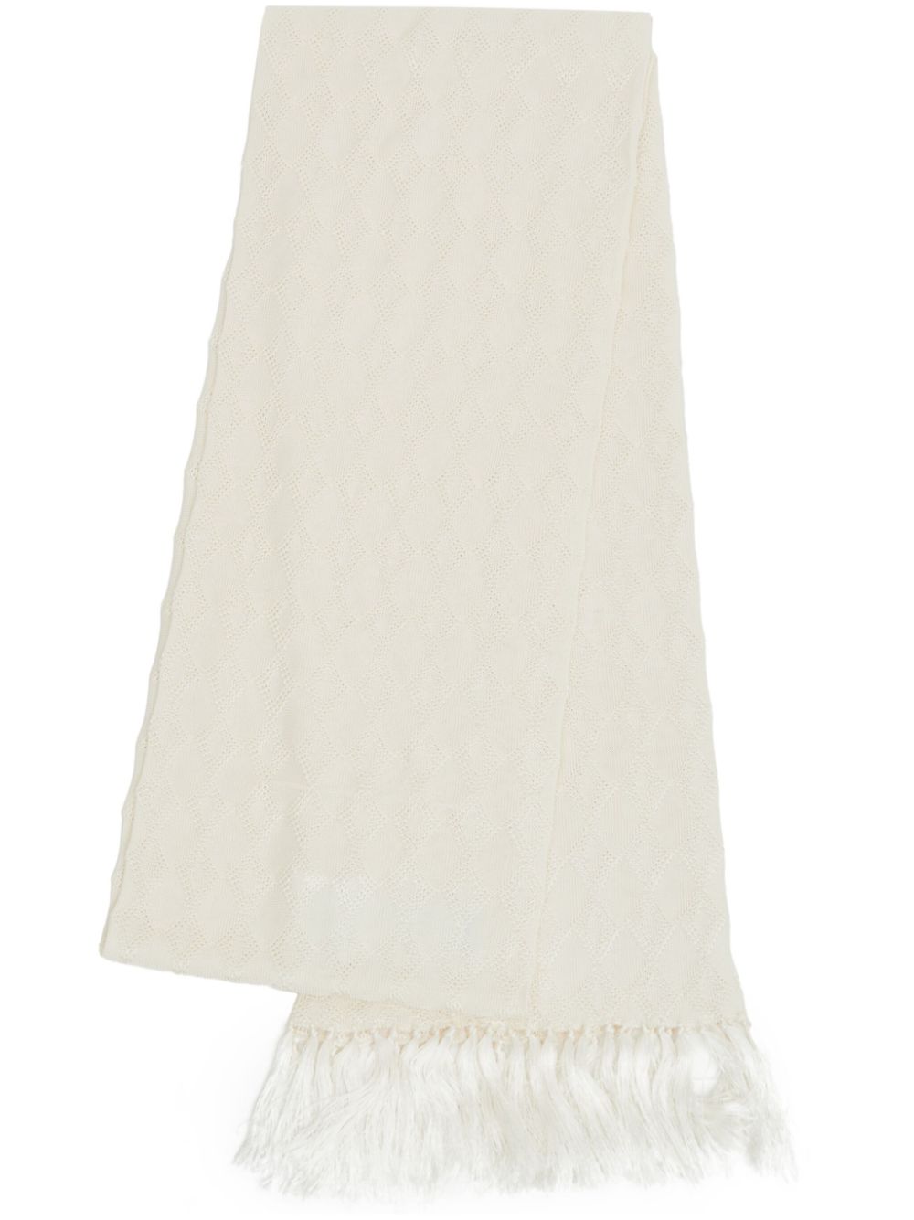 Maison Margiela embroidered silk scarf - Neutrals von Maison Margiela