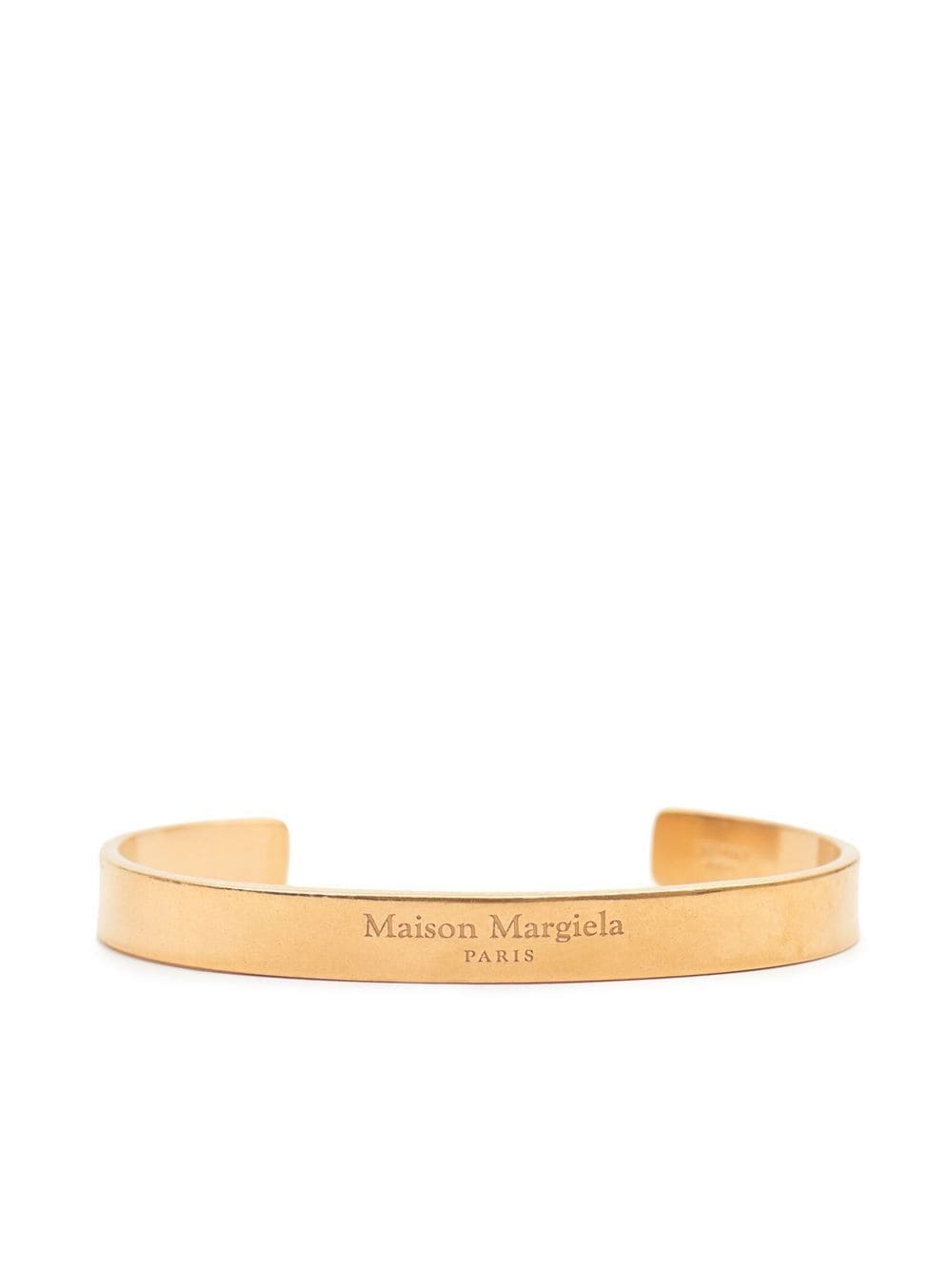 Maison Margiela logo-engraved cuff bracelet - Gold von Maison Margiela
