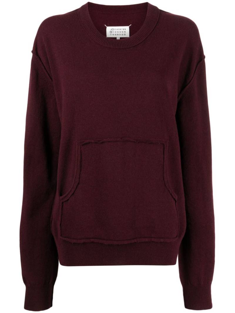 Maison Margiela exposed-seam crew-neck jumper - Red von Maison Margiela