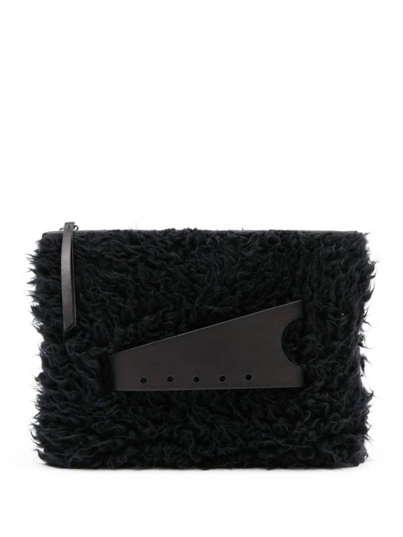 Maison Margiela faux-fur clutch bag - Black von Maison Margiela