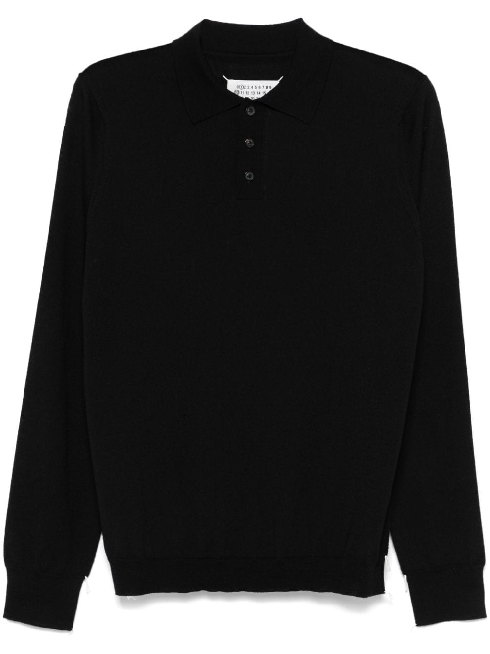 Maison Margiela fine-knit polo shirt - Black von Maison Margiela