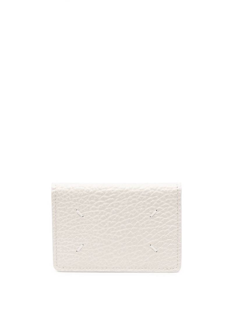 Maison Margiela four-stitch leather card holder - Neutrals von Maison Margiela