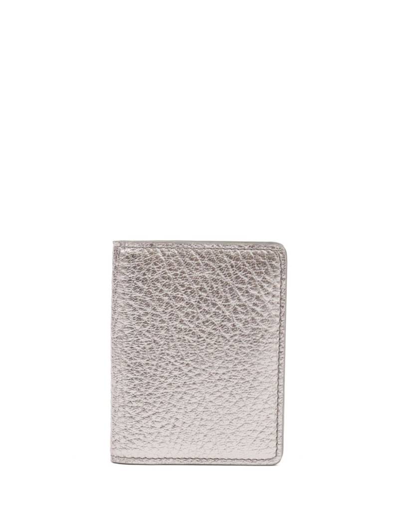 Maison Margiela four-stitch leather card holder - Silver von Maison Margiela