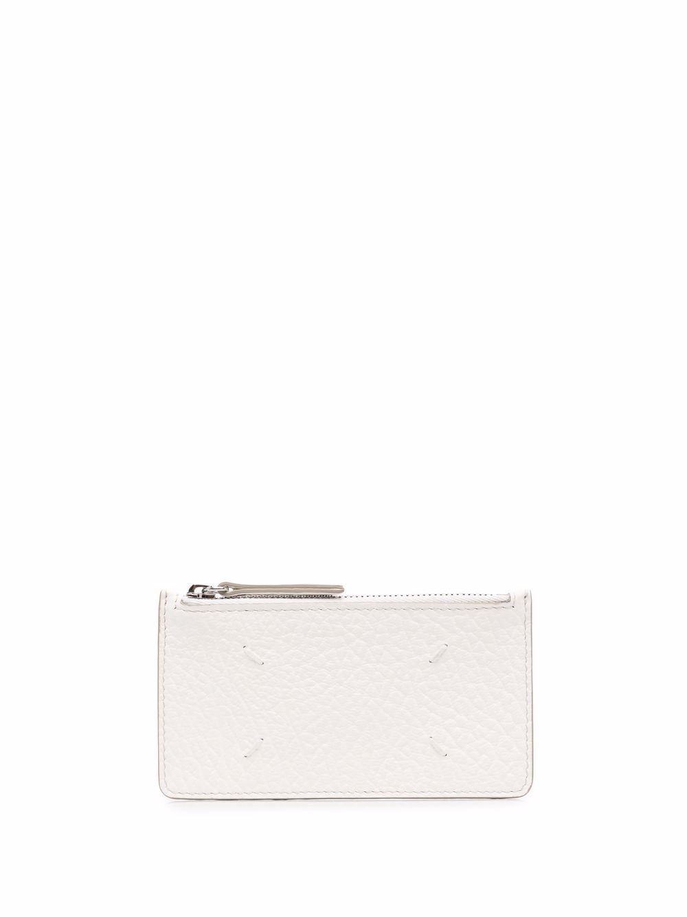 Maison Margiela four-stitch leather card holder - White von Maison Margiela