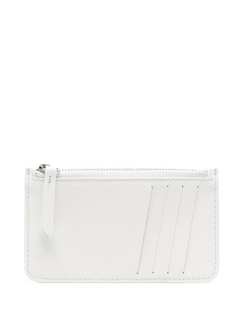 Maison Margiela four-stitch leather card holder - White von Maison Margiela