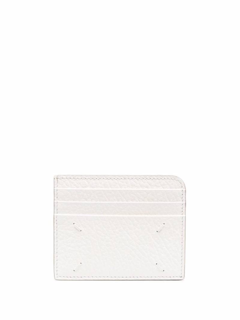 Maison Margiela four-stitch leather card holder - White von Maison Margiela