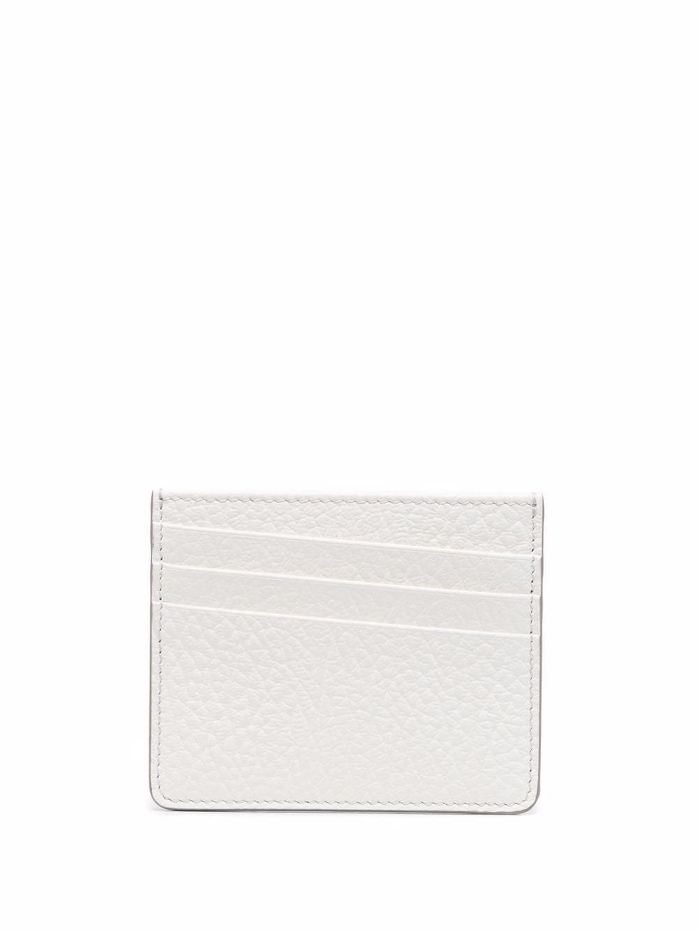 Maison Margiela four-stitch leather card holder - White von Maison Margiela