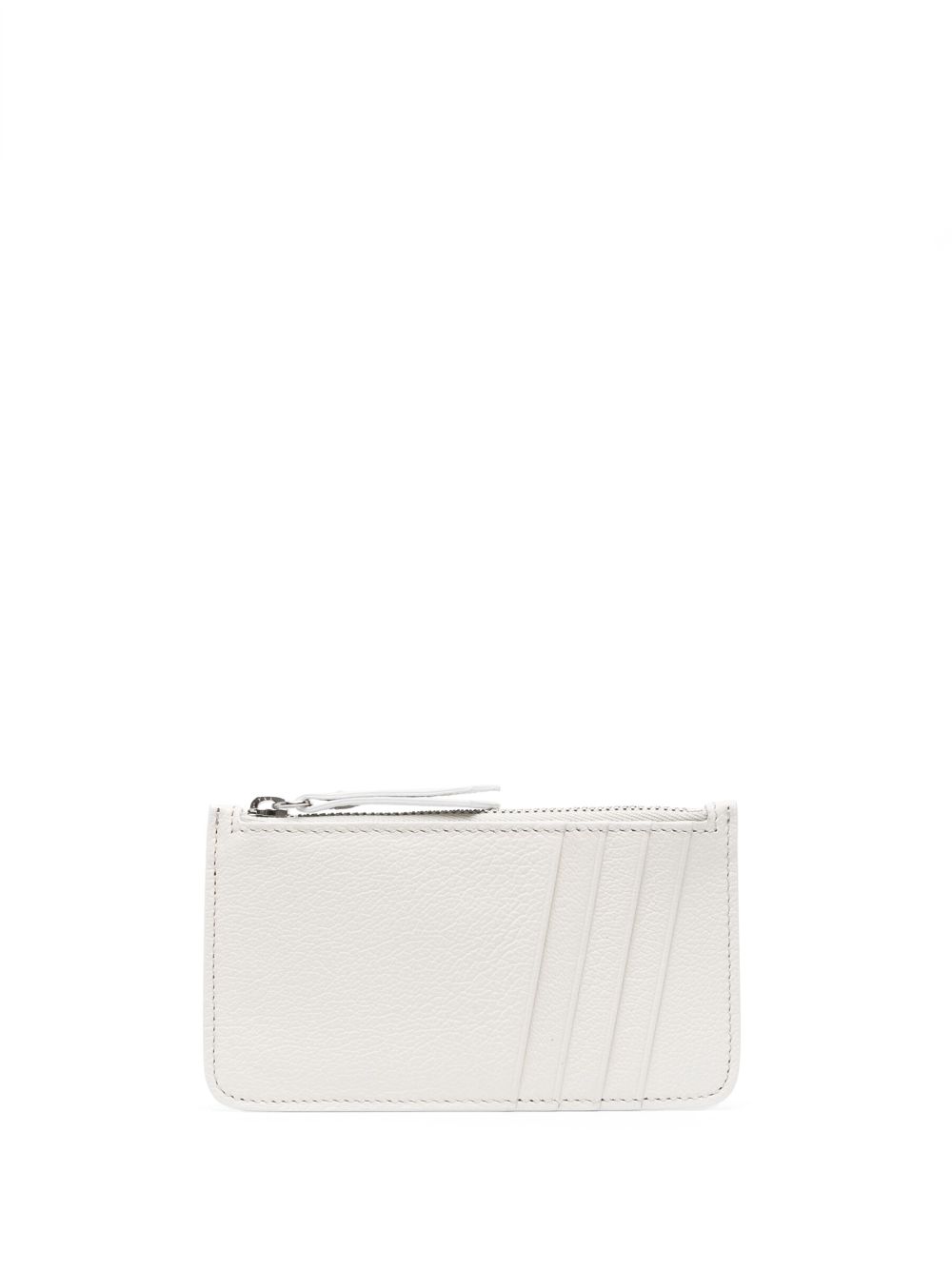 Maison Margiela four-stitch leather card holder - White von Maison Margiela