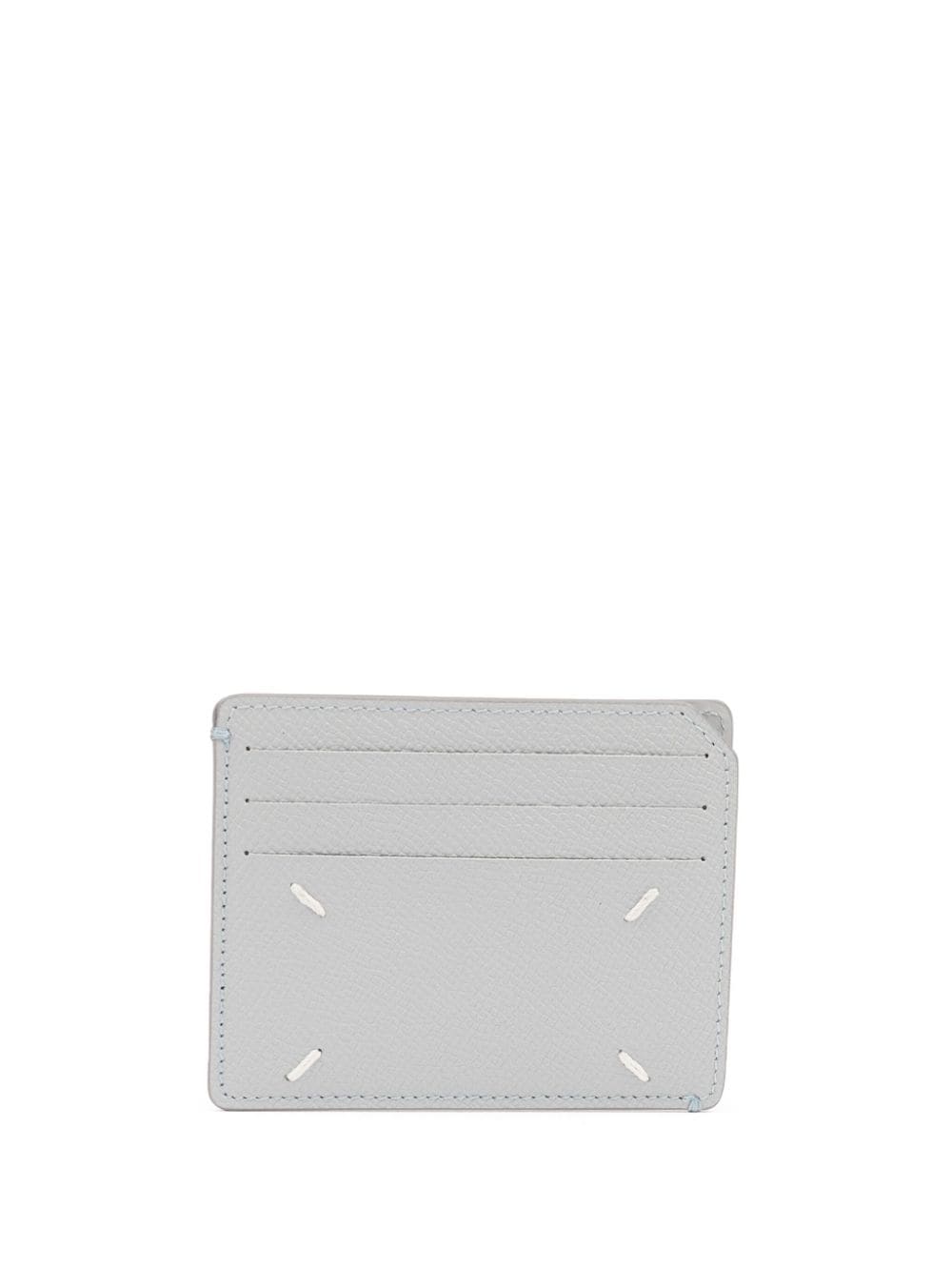 Maison Margiela four-stitch leather cardholder - Grey von Maison Margiela