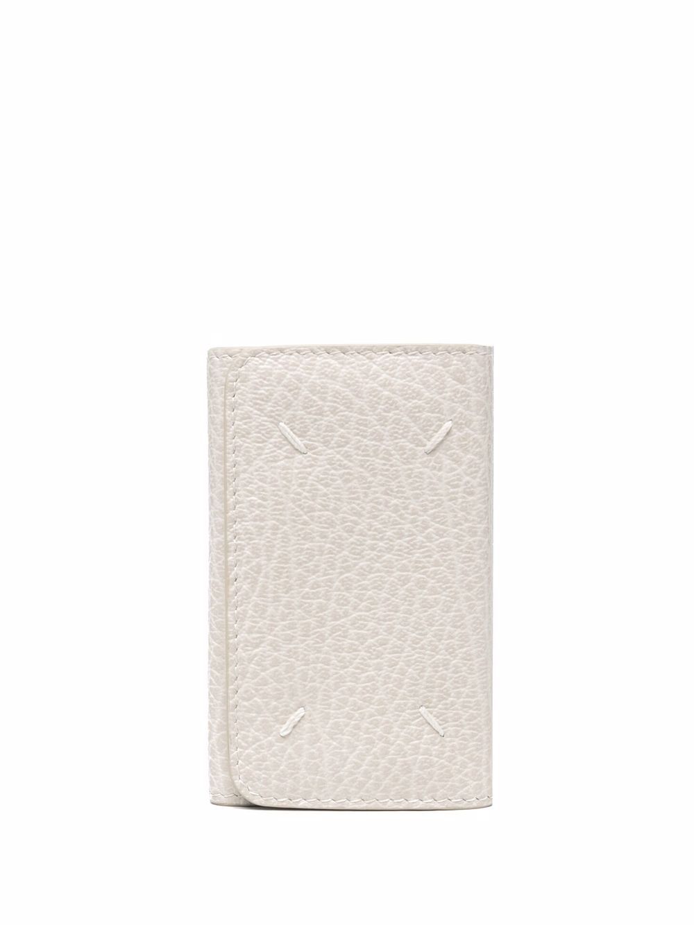 Maison Margiela four-stitch leather key holder - Grey von Maison Margiela