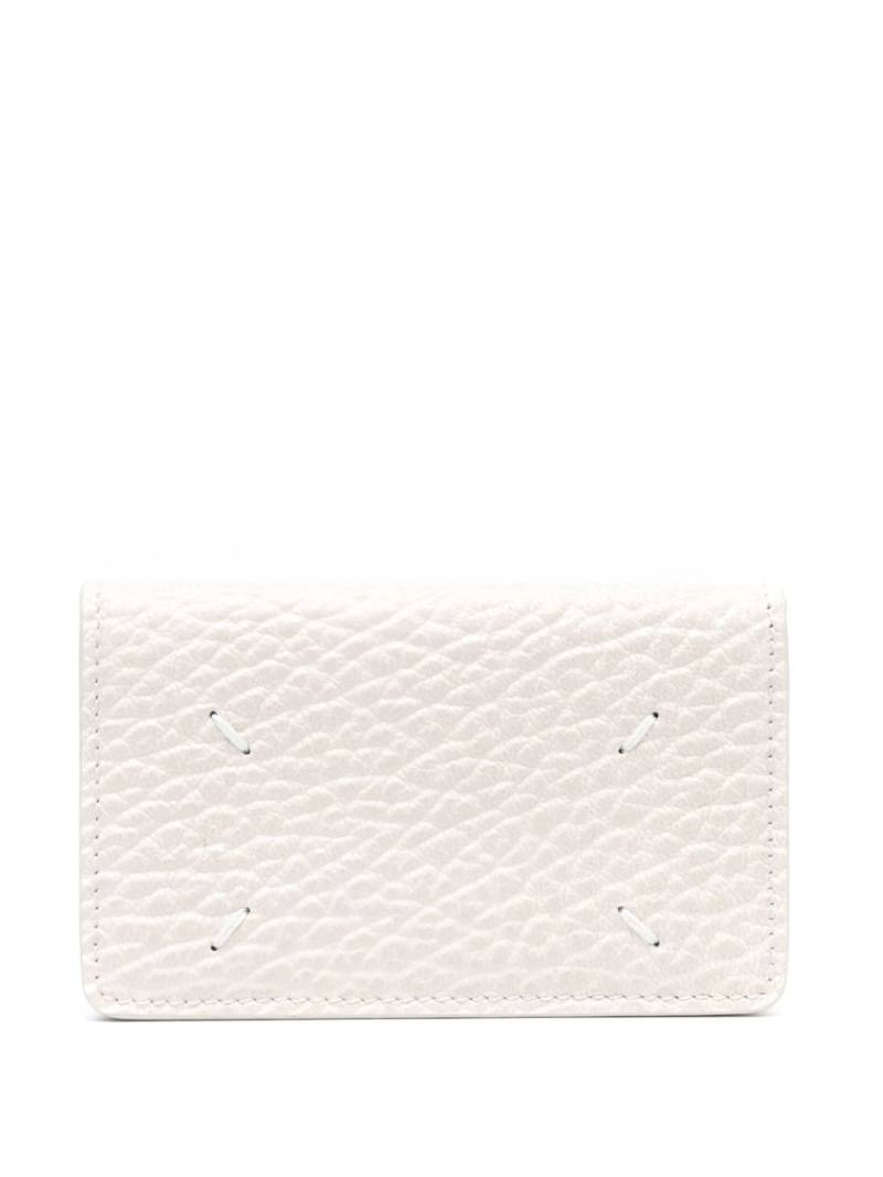 Maison Margiela four-stitch leather card holder - Grey von Maison Margiela