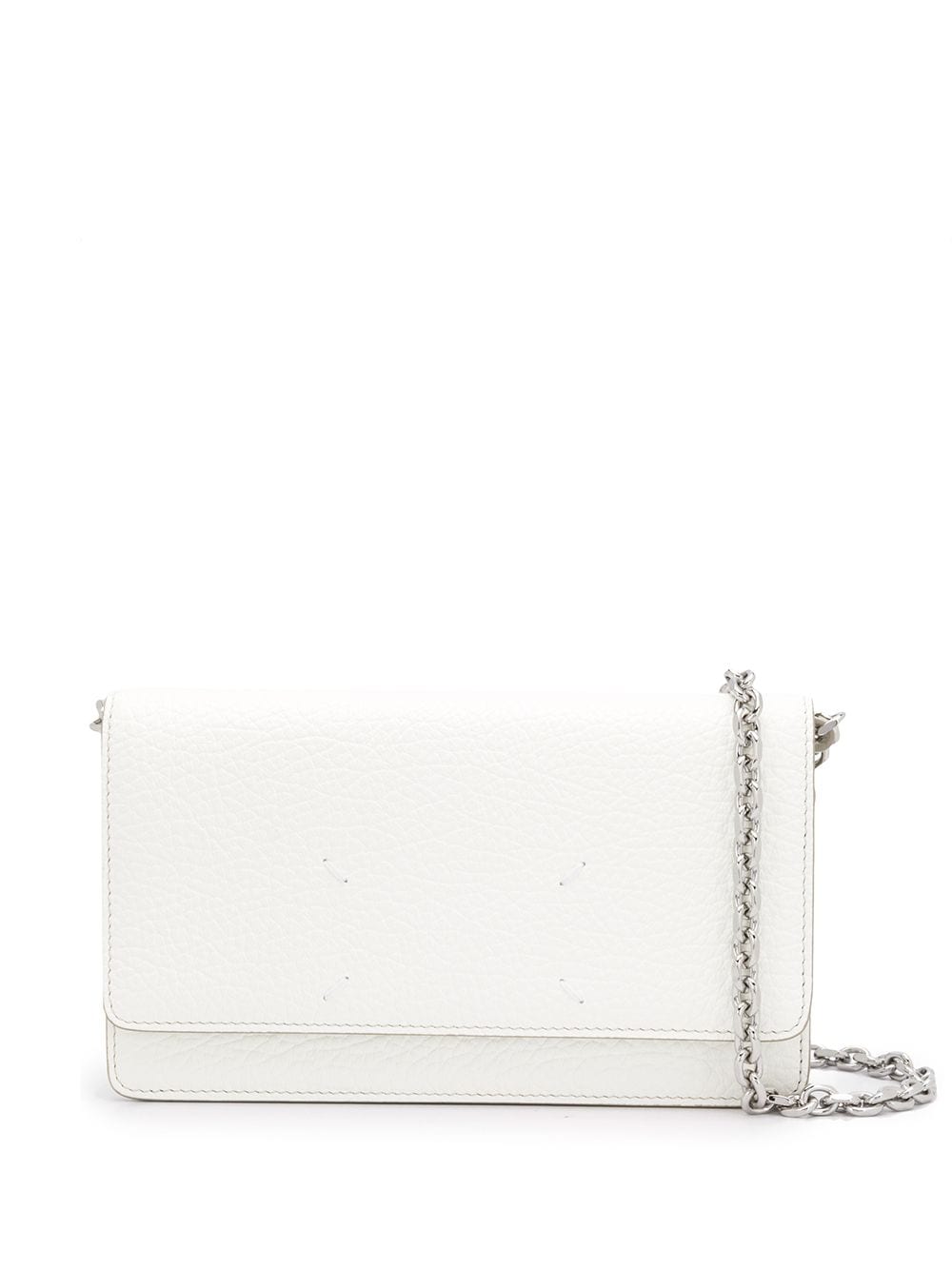 Maison Margiela four-stitch leather wallet-on-chain - White von Maison Margiela