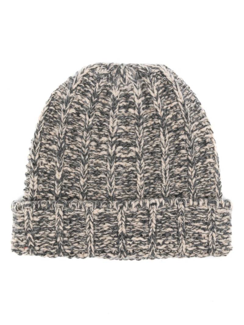 Maison Margiela four-stitch logo beanie - Grey von Maison Margiela