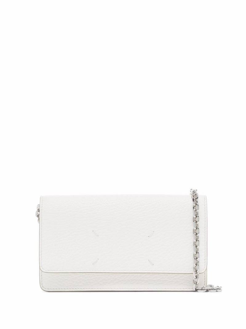 Maison Margiela four-stitch leather wallet-on-chain - White von Maison Margiela