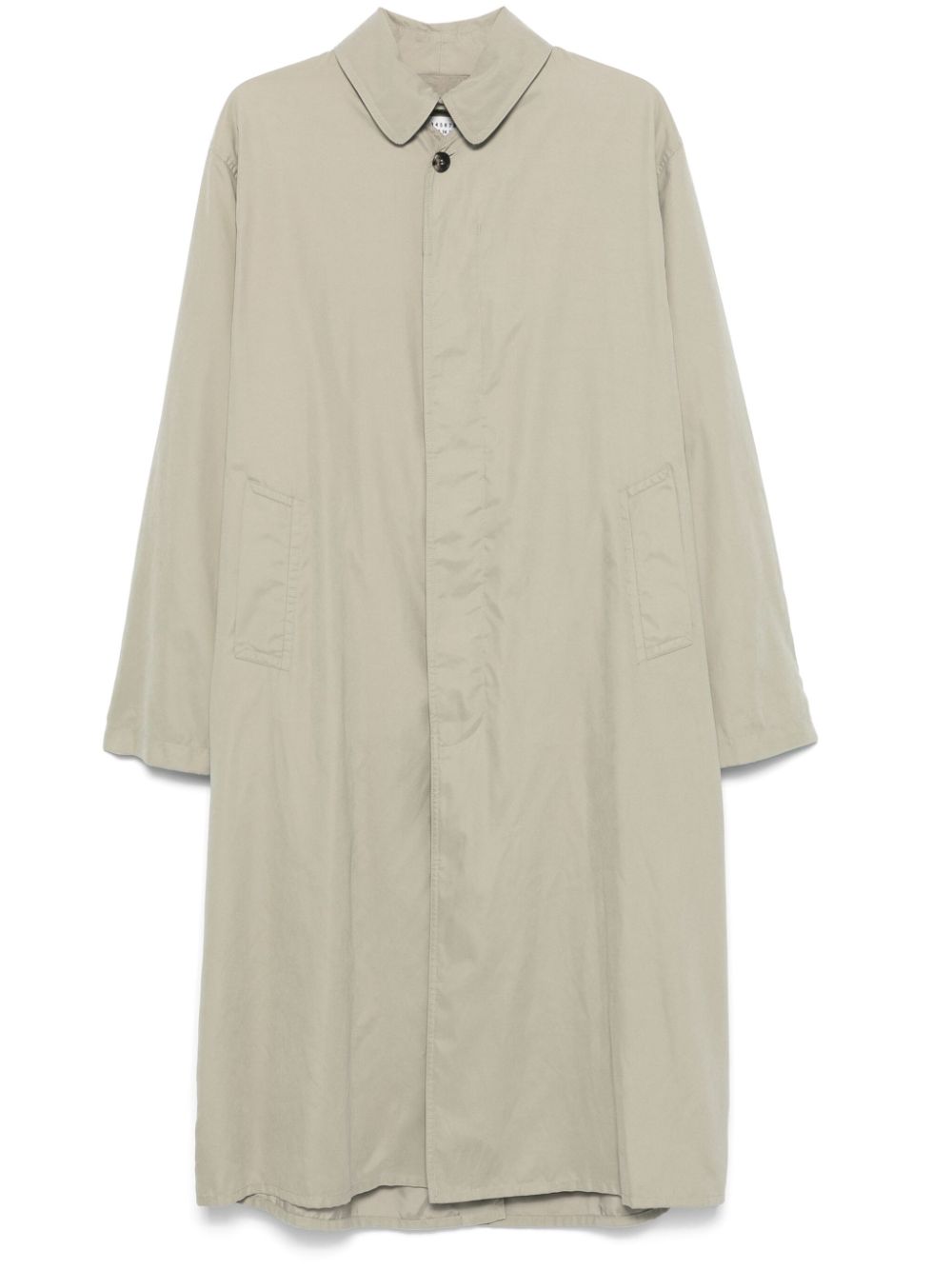 Maison Margiela four-stitch logo trench coat - Neutrals von Maison Margiela