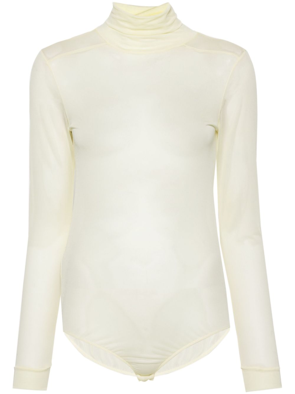 Maison Margiela four-stitch sheer bodysuit - Yellow von Maison Margiela