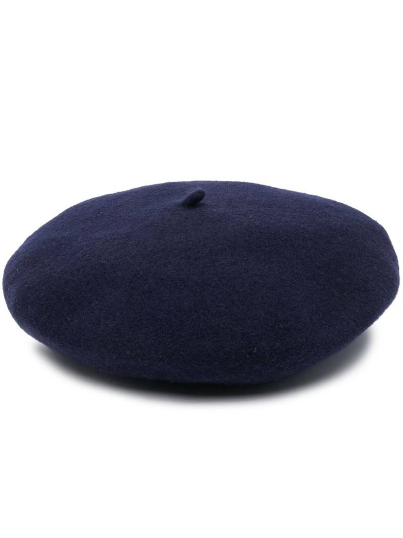 Maison Margiela four-stitch wool beret - Blue von Maison Margiela