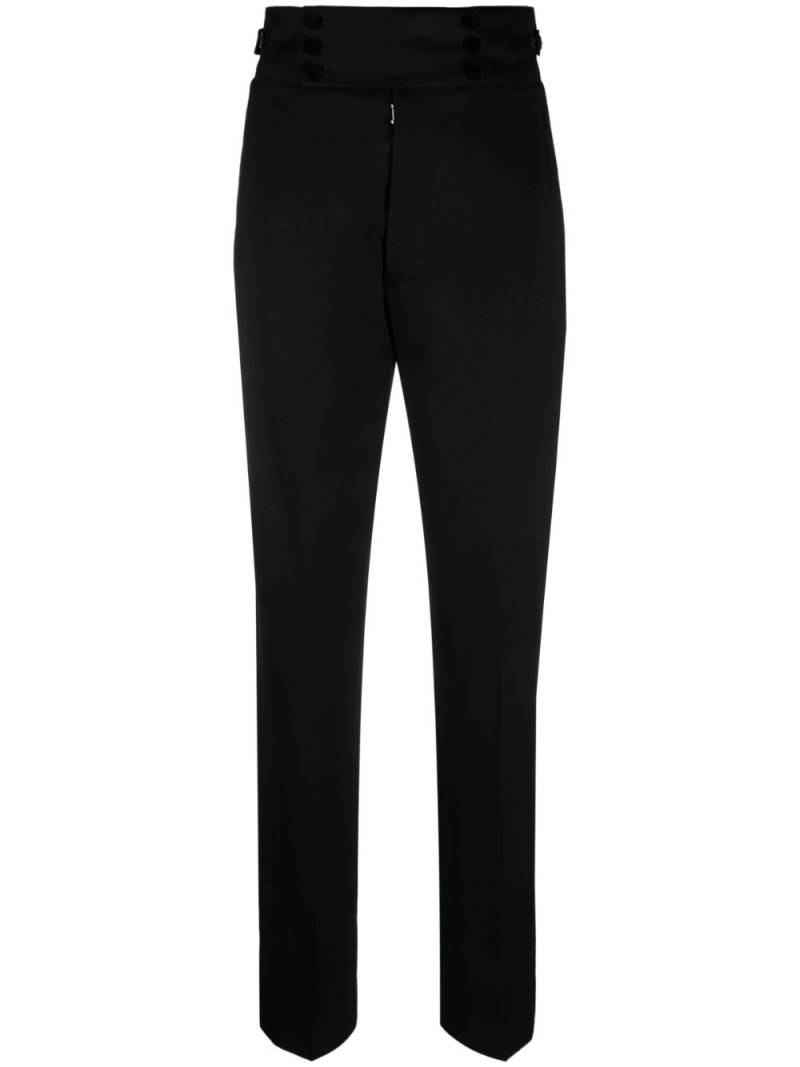 Maison Margiela four-stitch tapered wool trousers - Black von Maison Margiela