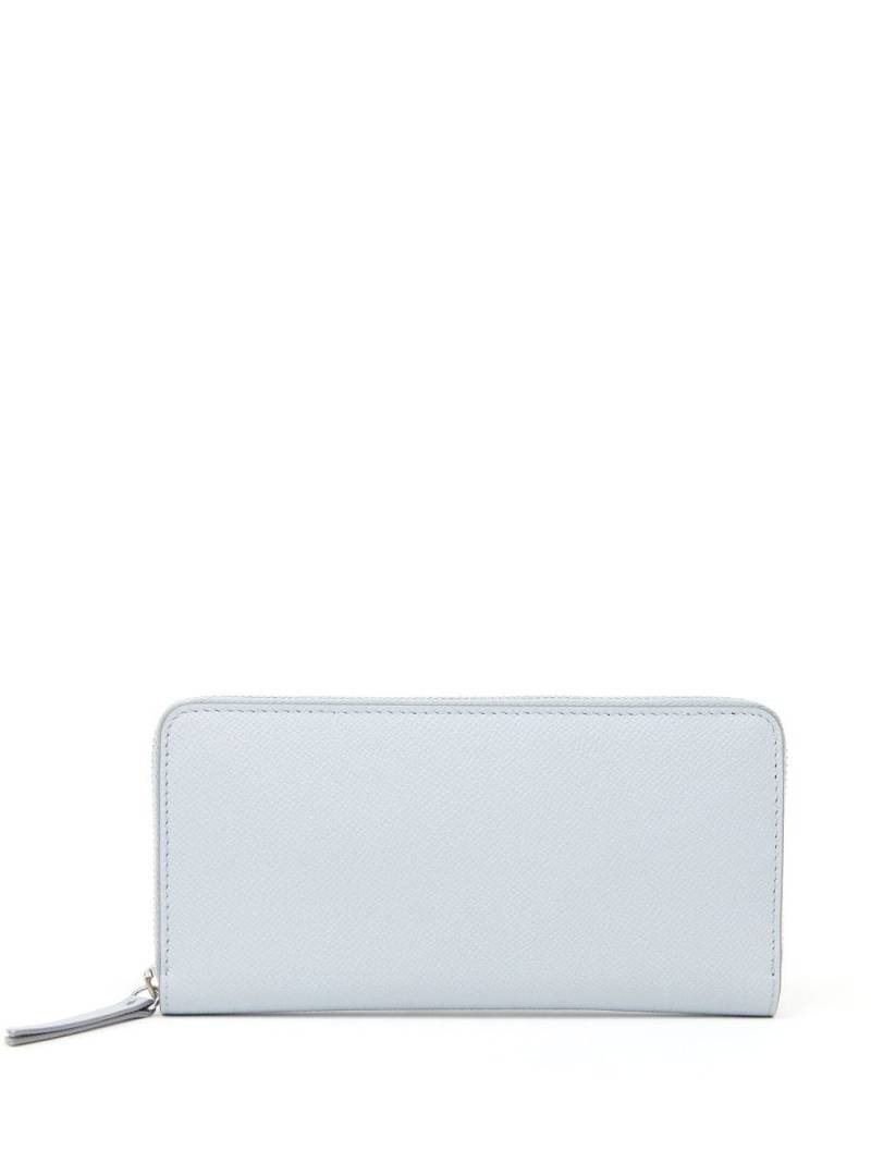 Maison Margiela four-stitch zip-around wallet - Blue von Maison Margiela