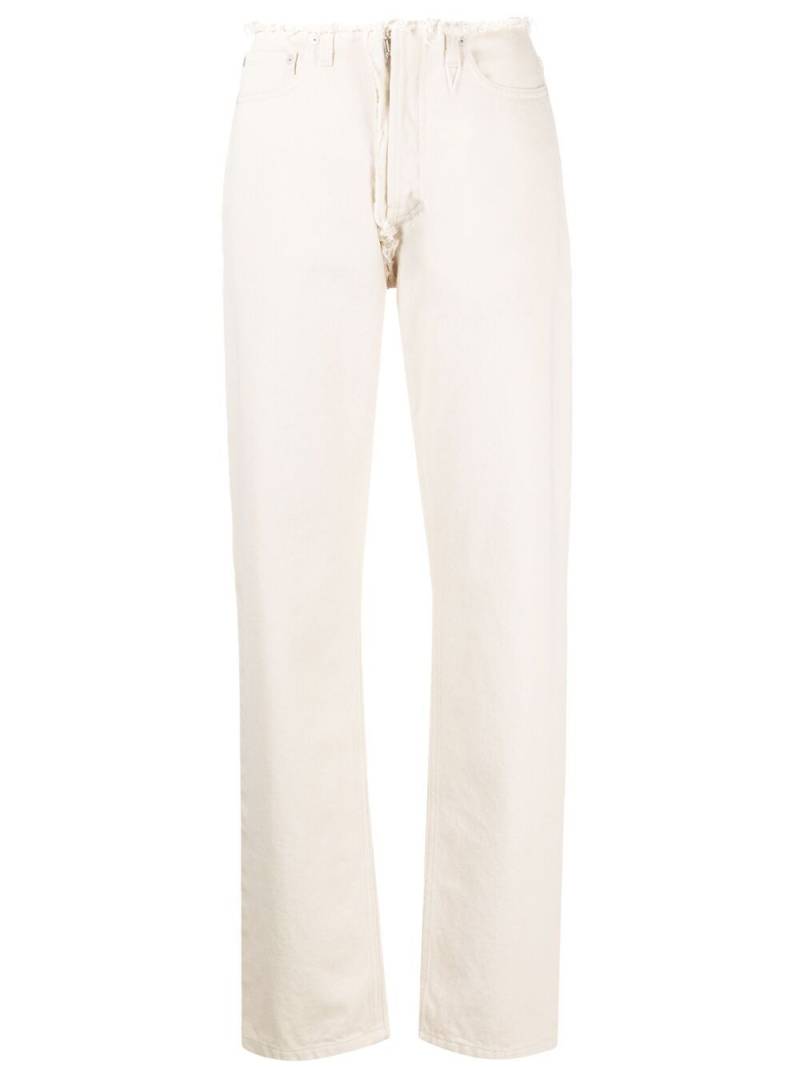 Maison Margiela frayed straight-leg jeans - Neutrals von Maison Margiela