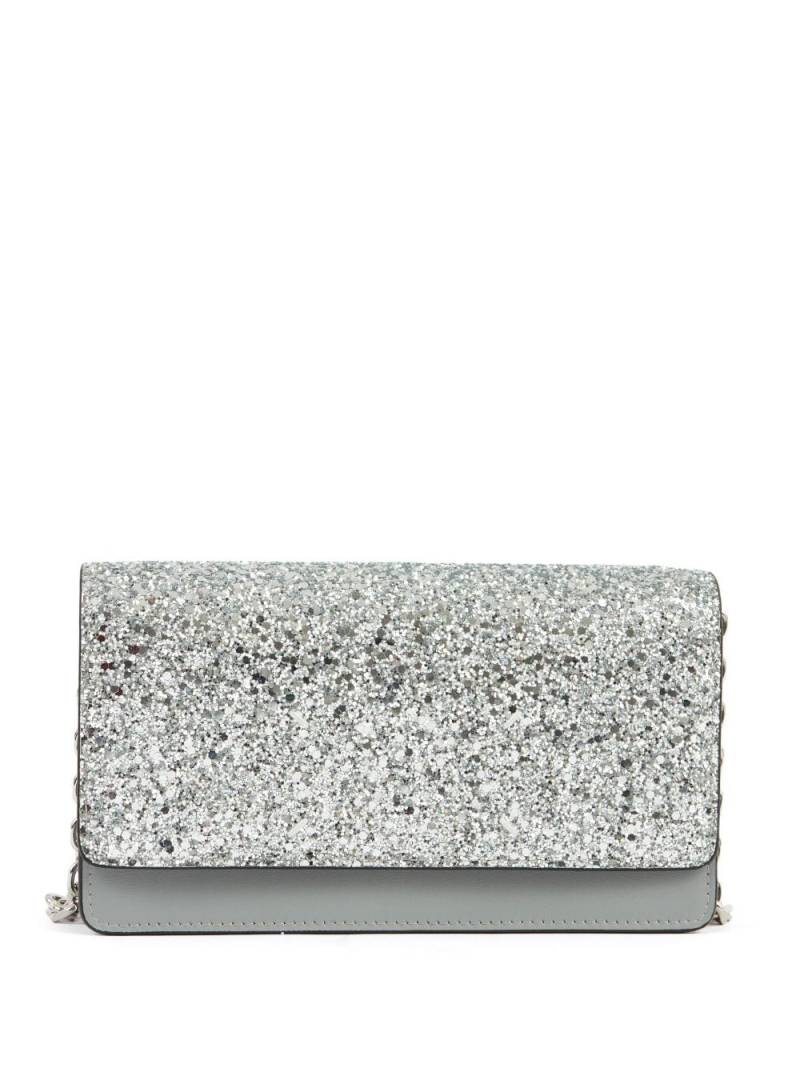 Maison Margiela glitter-effect wallet-on-chain - Silver von Maison Margiela