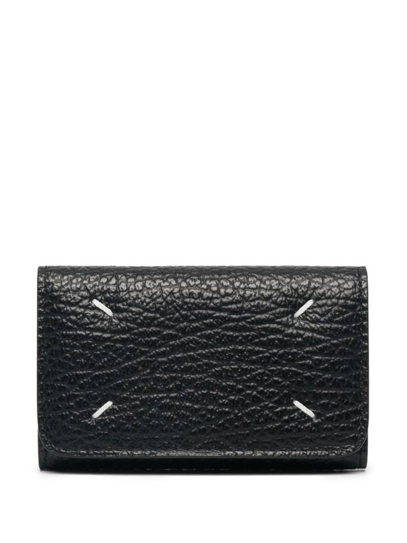 Maison Margiela four-stitch leather key holder - Black von Maison Margiela