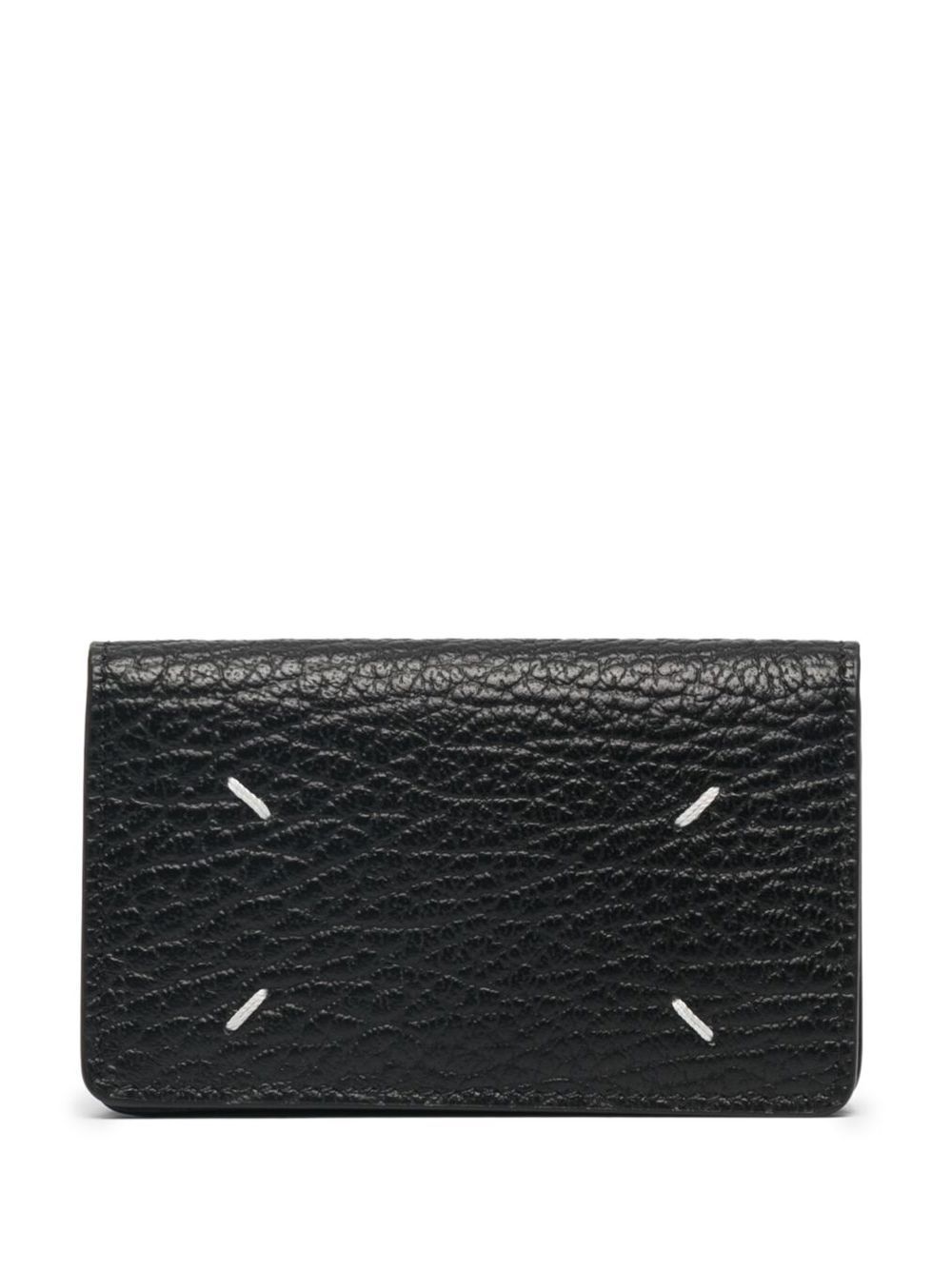 Maison Margiela four-stitch leather card holder - Black von Maison Margiela