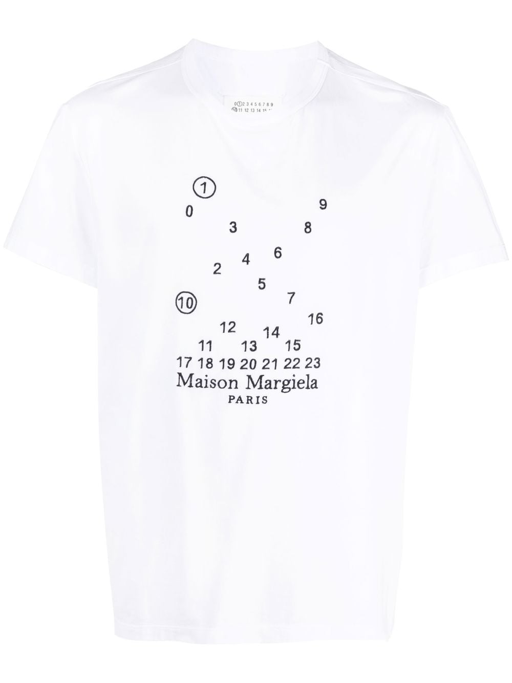 Maison Margiela Numeric logo-embroidered T-shirt - White von Maison Margiela