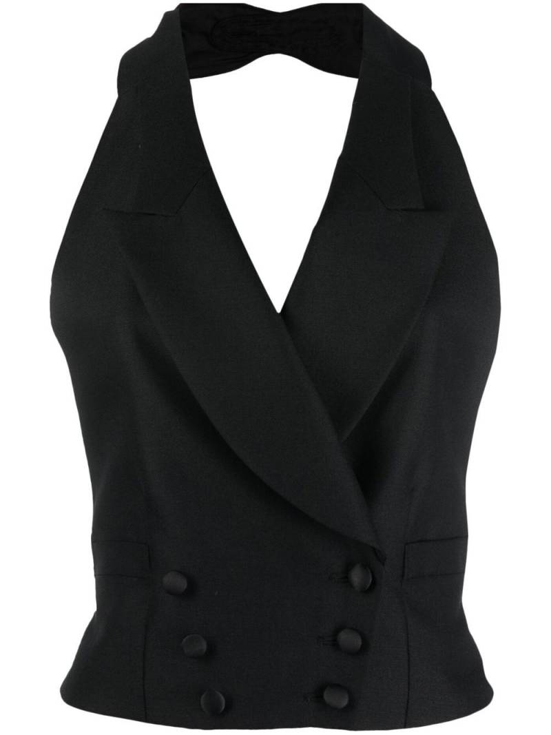 Maison Margiela halterneck double-breasted waistcoat - Black von Maison Margiela