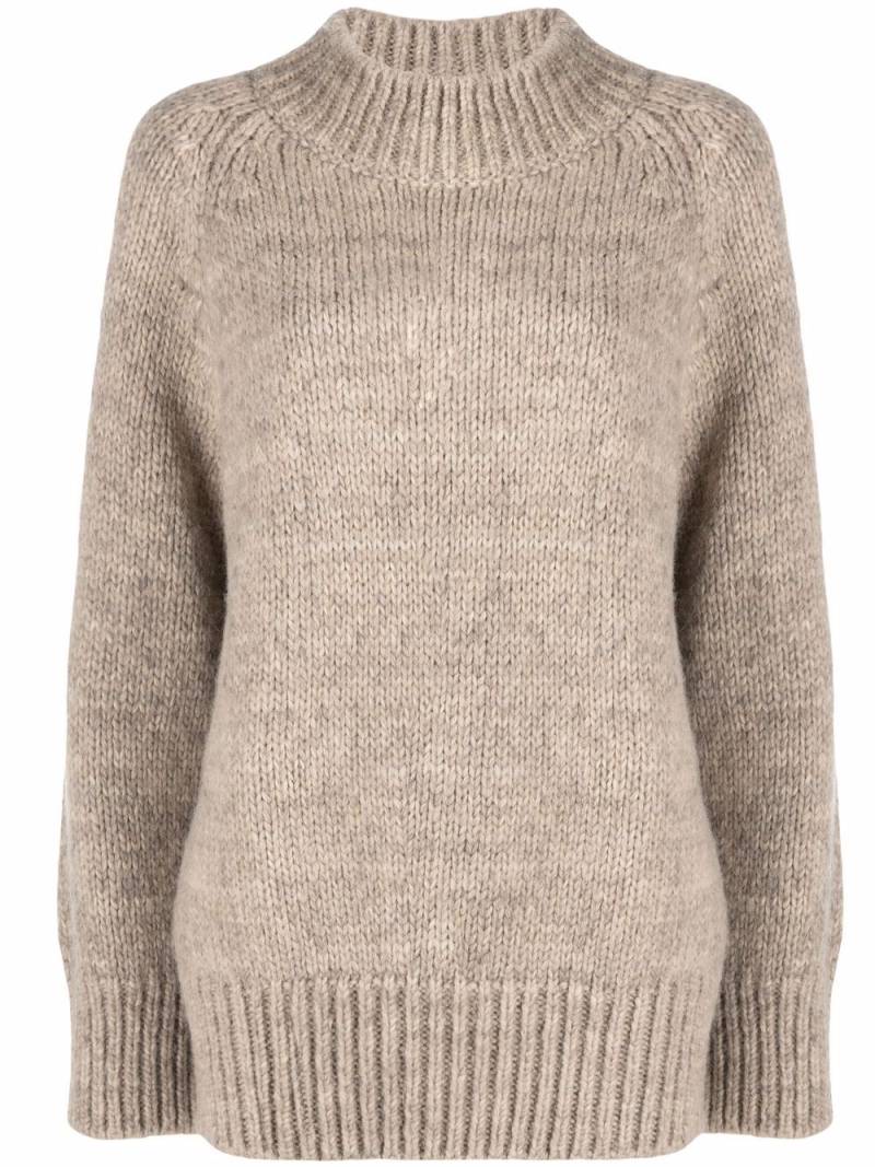 Maison Margiela high neck knitted jumper - Neutrals von Maison Margiela