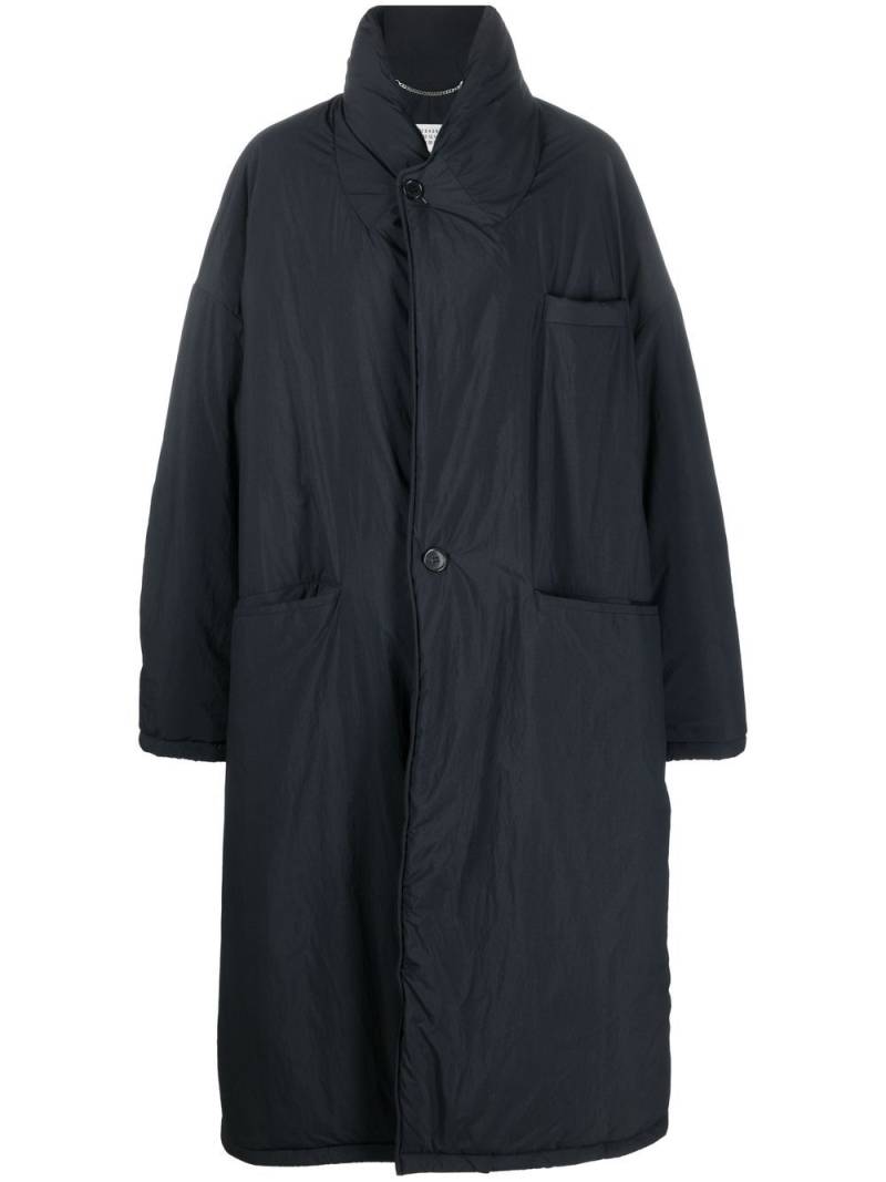 Maison Margiela high-neck single-breasted coat - Black von Maison Margiela