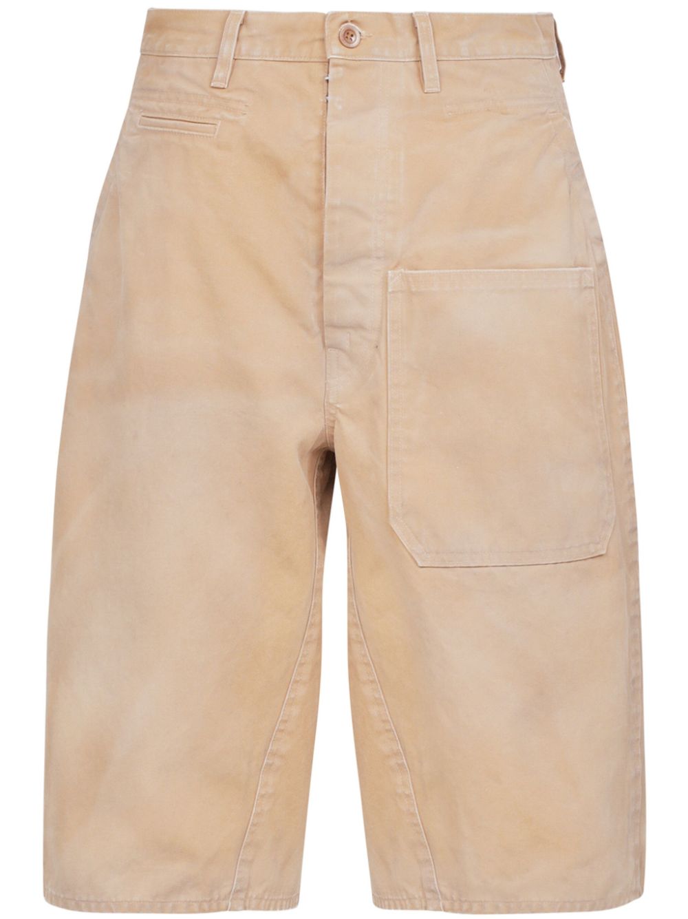 Maison Margiela high-waisted cotton shorts - Neutrals von Maison Margiela