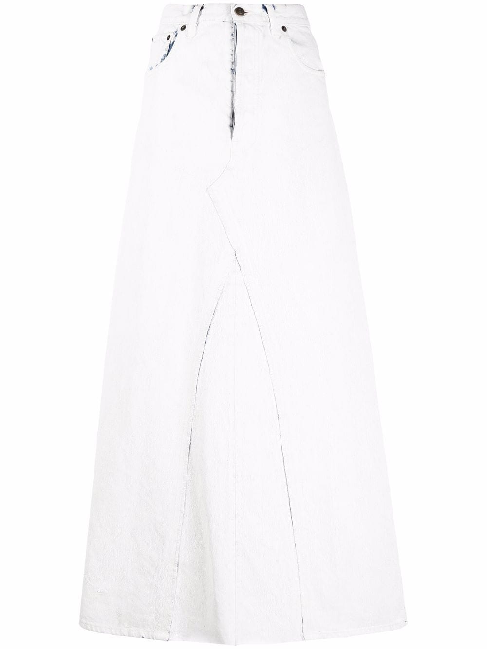 Maison Margiela high-waisted denim maxi skirt - White von Maison Margiela