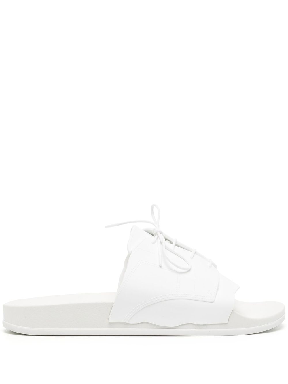 Maison Margiela lace-up pool slides - White von Maison Margiela