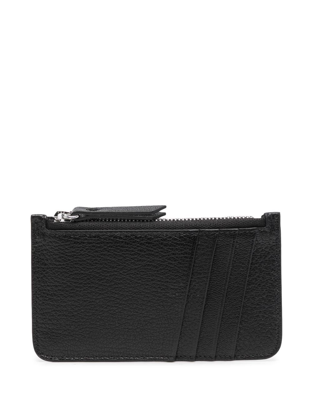 Maison Margiela four-stitch leather card holder - Black von Maison Margiela