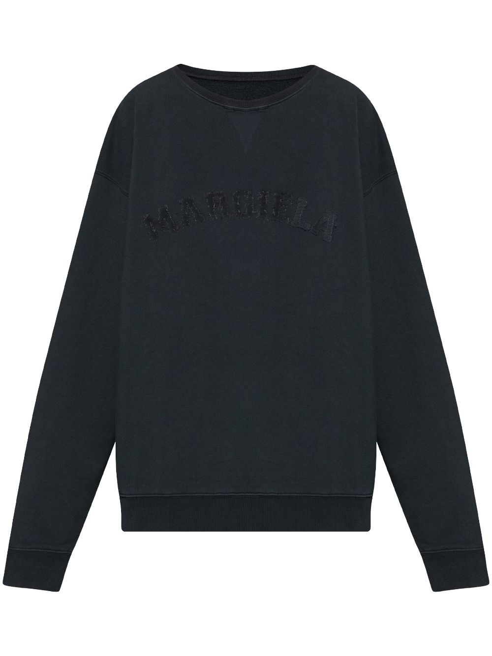 Maison Margiela logo-embroidered sweatshirt - Black von Maison Margiela