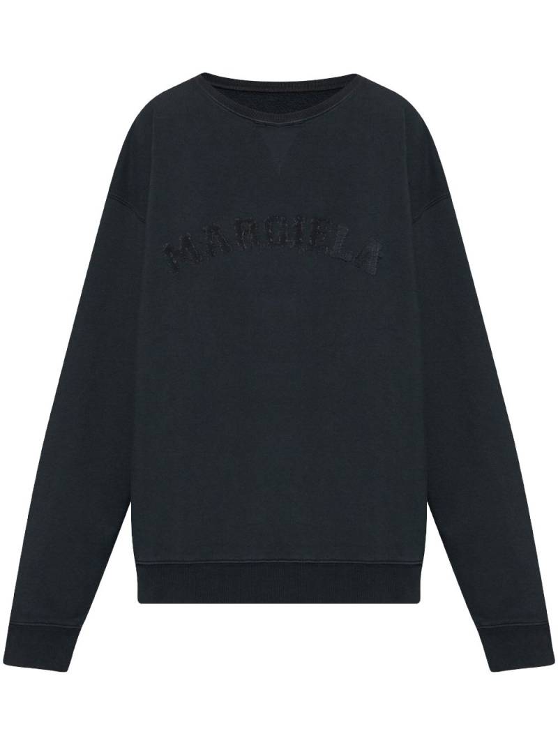 Maison Margiela logo-embroidered sweatshirt - Black von Maison Margiela