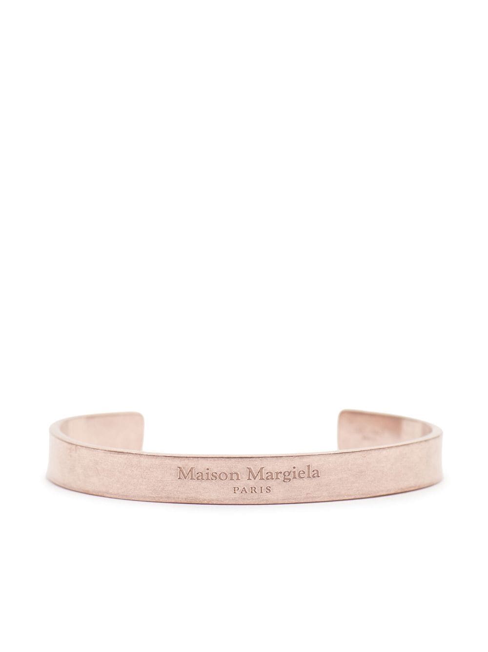 Maison Margiela logo-engraved cuff bracelet - Pink von Maison Margiela
