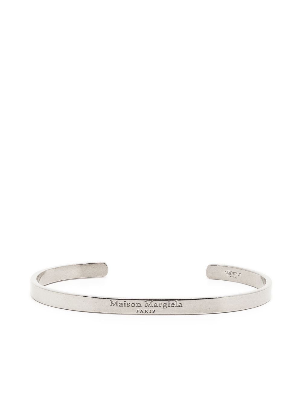 Maison Margiela logo-engraved cuff bracelet - Silver von Maison Margiela