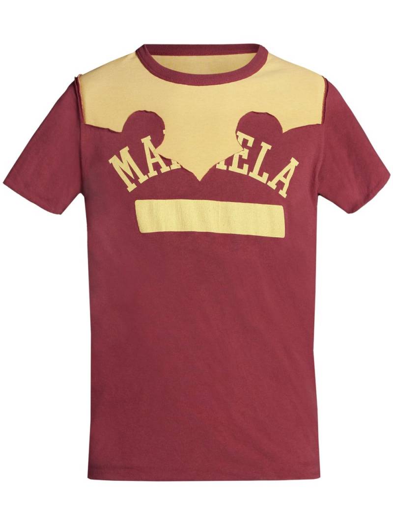 Maison Margiela Décortiqué logo-print T-shirt - Red von Maison Margiela